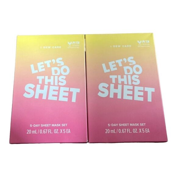 I Dew Care Lot 5 Day Sheet Mask x2, Cat & Bear Headband, Brush Set Cosmetics NEW - Picture 6 of 7